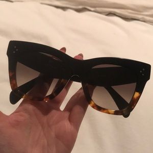 Celine cat eye sunglasses CL 41098 Havana black